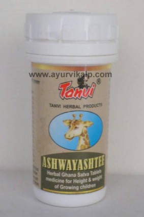 ASHWAYASHTEE Tanvi Herbal, 30 Ghana Satva Tablets, For Height & Weight Of Growing Children